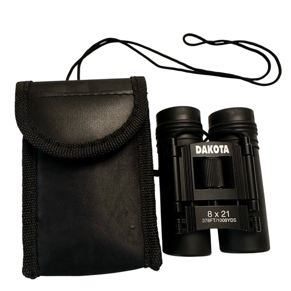 Dakota Folding Binoculars 8x21 Quantaray/378 Feet/100 yards with Case and Cloth